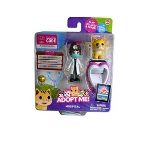 Adopt Me! Pets Hospital Dr. Heart & Ginger Cat Friends Figure Pack New